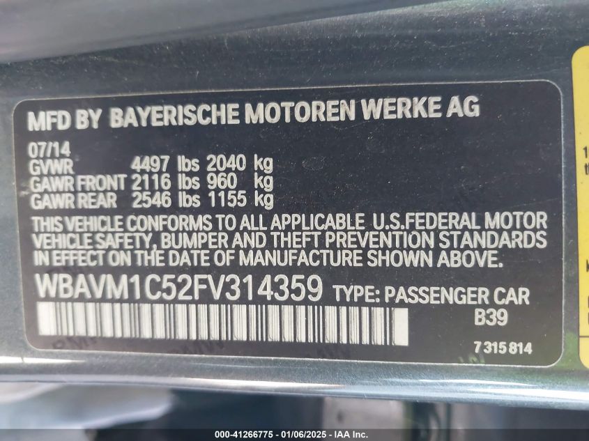 VIN WBAVM1C52FV314359 2015 BMW X1, Sdrive28I no.9