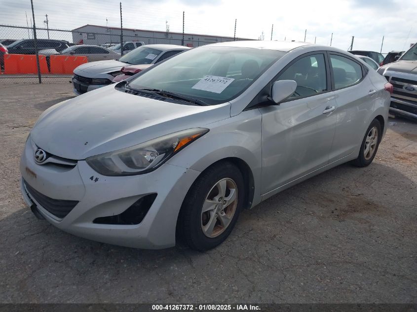 VIN 5NPDH4AE9EH526956 2014 Hyundai Elantra, SE no.2