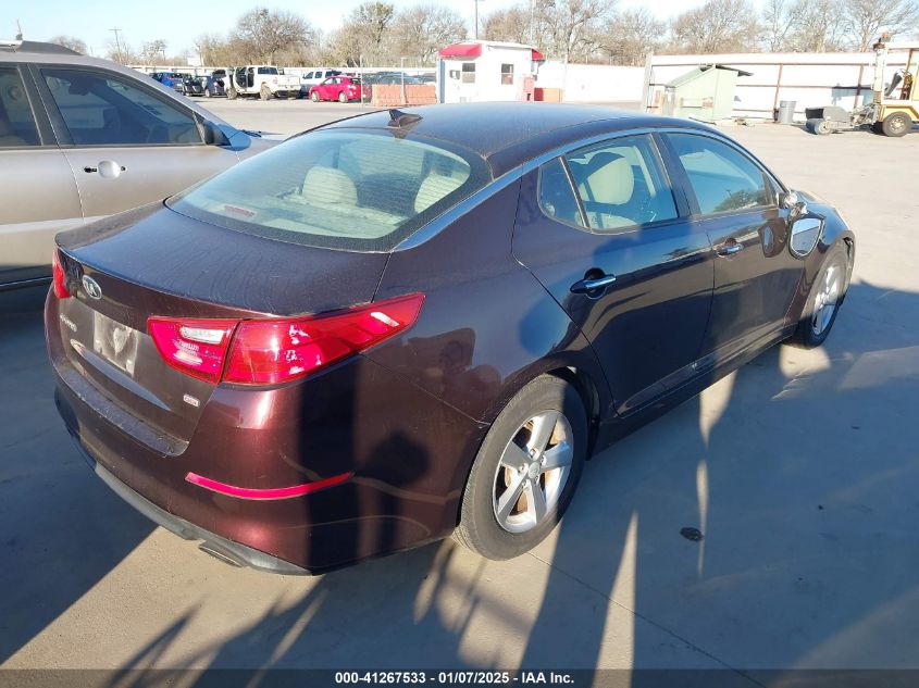 VIN 5XXGM4A79EG309025 2014 KIA Optima, LX no.4