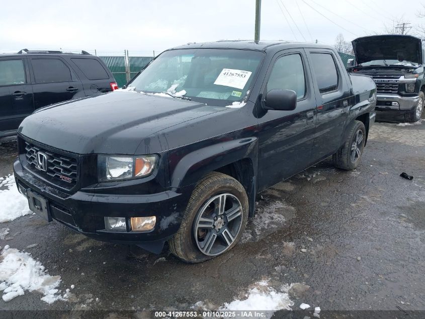 VIN 5FPYK1F71DB001857 2013 HONDA RIDGELINE no.2