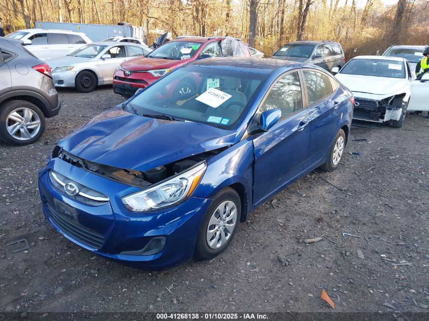 VIN KMHCT4AE1GU109488 2016 Hyundai Accent, SE no.2