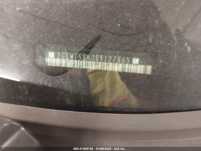 2008 CHEVROLET IMPALA VIN: 2G1WT58K089127863