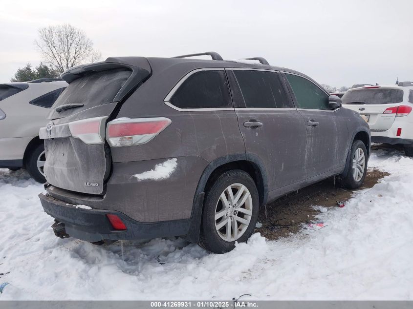 VIN 5TDBKRFHXFS156928 2015 Toyota Highlander, Le V6 no.4