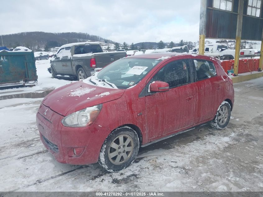 VIN ML32A4HJ9FH033845 2015 Mitsubishi Mirage, ES no.2