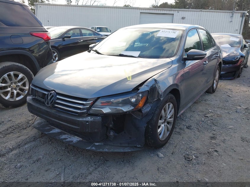 2012 VOLKSWAGEN PASSAT VIN: 1VWAH7A3XCC084214