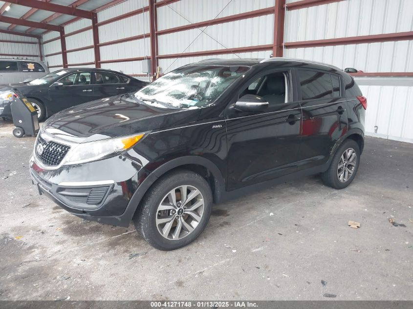 VIN KNDPBCACXF7670495 2015 KIA Sportage, LX no.2