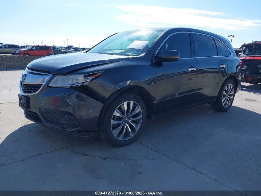 VIN 5FRYD3H42EB011685 2014 Acura MDX, Technology Pa... no.2