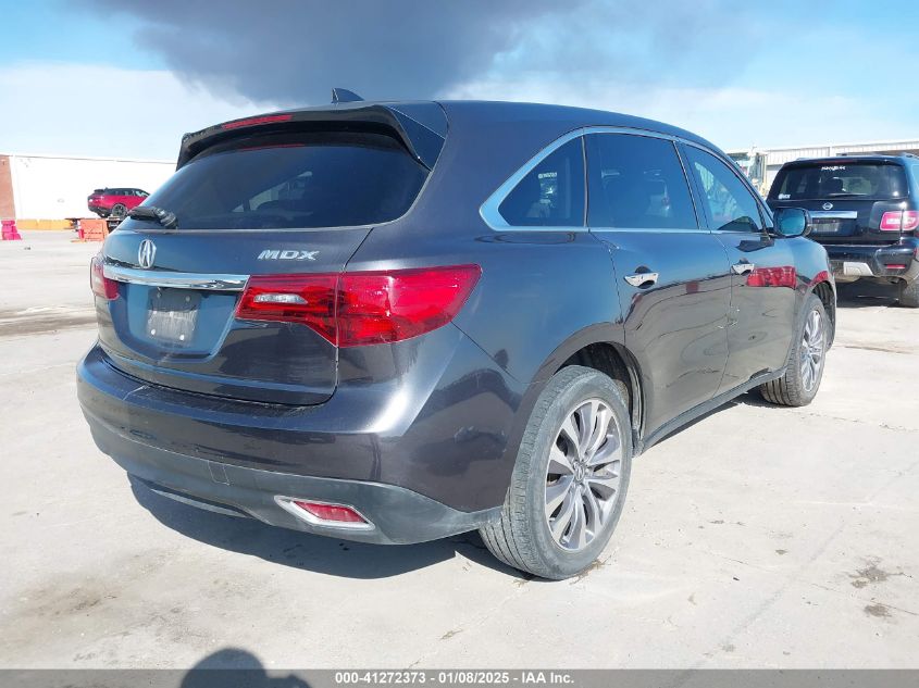 VIN 5FRYD3H42EB011685 2014 Acura MDX, Technology Pa... no.4