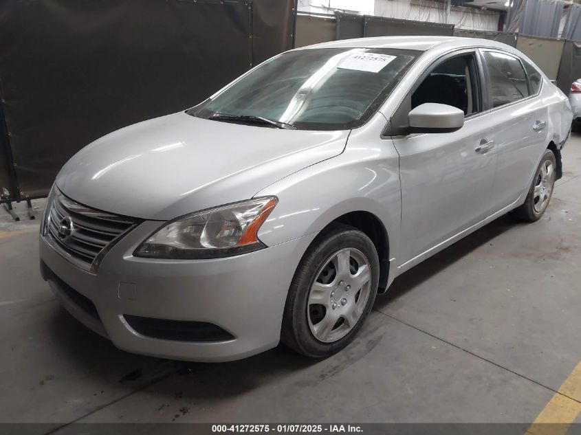 VIN 3N1AB7AP2DL780680 2013 Nissan Sentra, S no.2