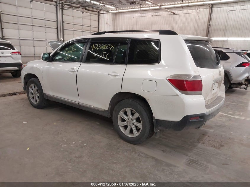 2013 TOYOTA HIGHLANDER VIN: 5TDBK3EH6DS248565