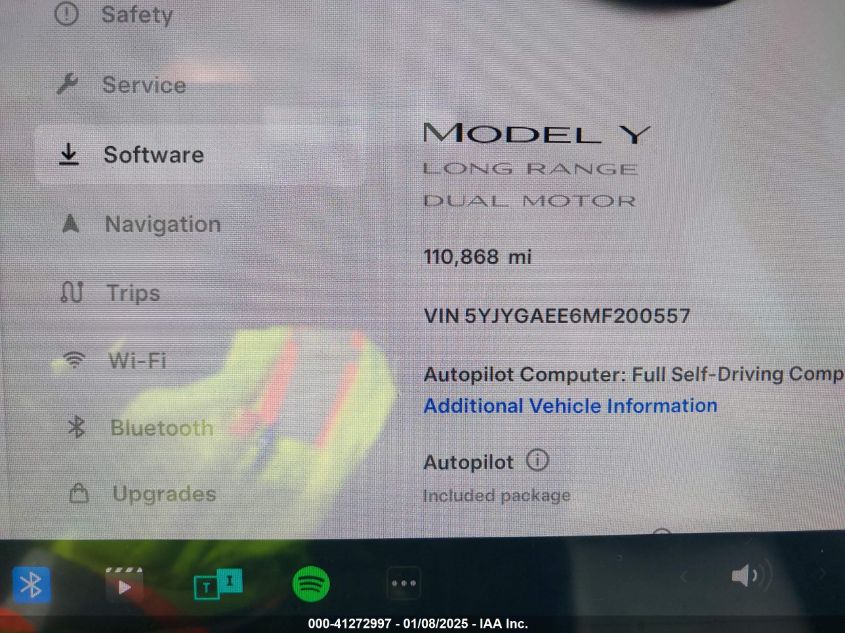 VIN 5YJYGAEE6MF200557 2021 Tesla Model Y, Long Rang... no.9