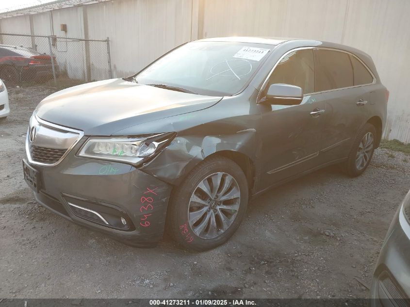 VIN 5FRYD4H42FB018644 2015 Acura MDX, Technology Pa... no.2