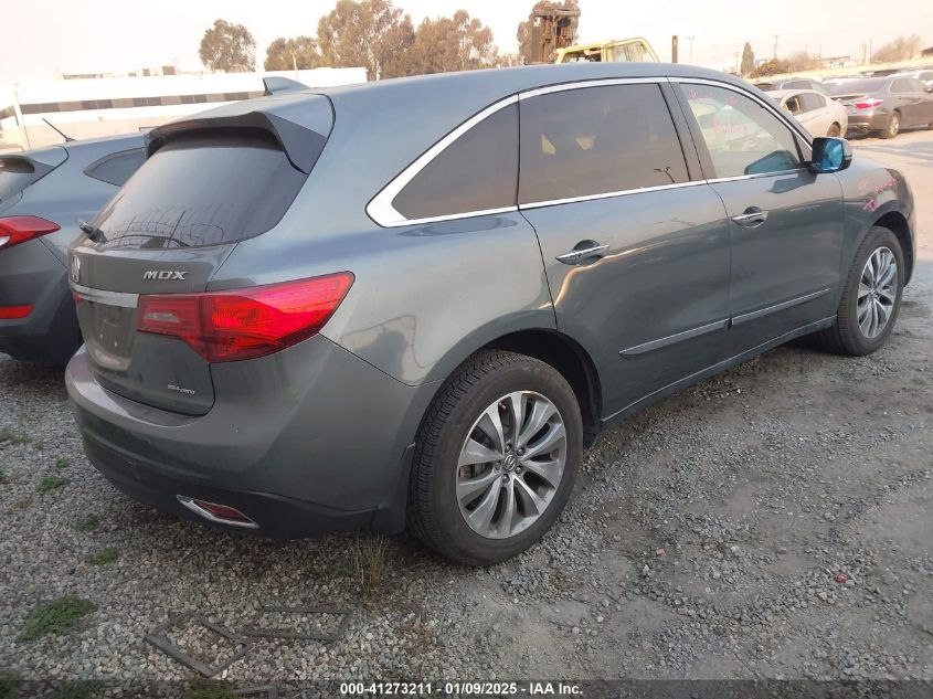 VIN 5FRYD4H42FB018644 2015 Acura MDX, Technology Pa... no.4