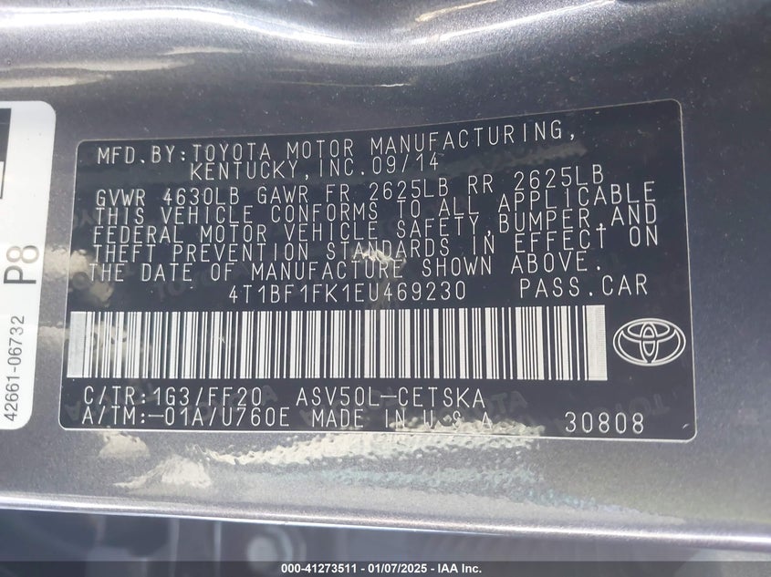 2014 TOYOTA CAMRY SE SPORT - 4T1BF1FK1EU469230