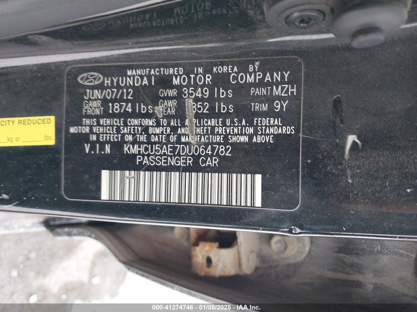 2013 HYUNDAI ACCENT SE - KMHCU5AE7DU064782