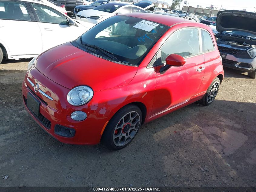 VIN 3C3CFFBR6DT740773 2013 Fiat 500, Sport no.2