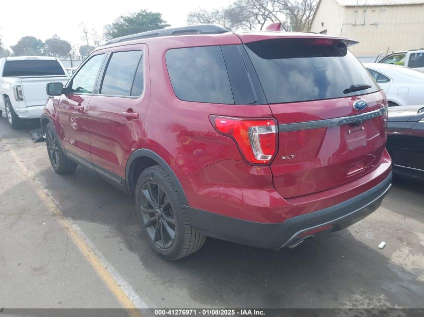 VIN 1FM5K7D83HGD56370 2017 Ford Explorer, Xlt no.3