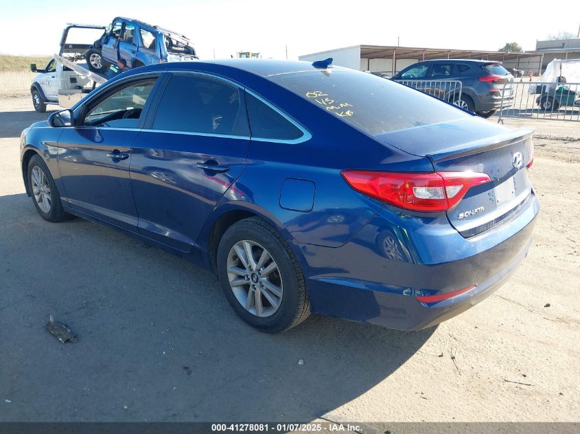 VIN 5NPE24AFXFH017443 2015 Hyundai Sonata, SE no.3