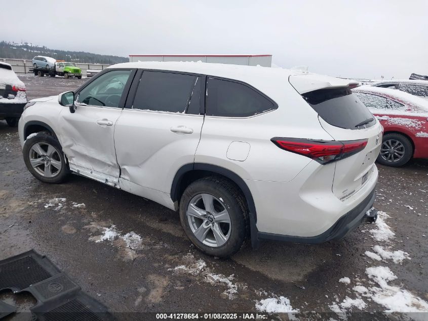 VIN 5TDBZRBH7MS075982 2021 Toyota Highlander, LE no.3