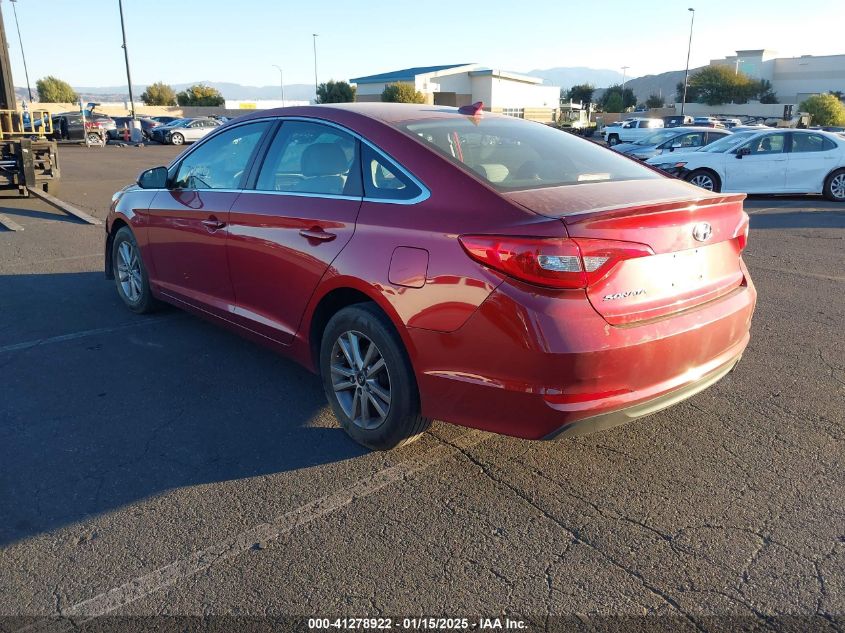 VIN 5NPE24AF6FH123033 2015 Hyundai Sonata, SE no.3