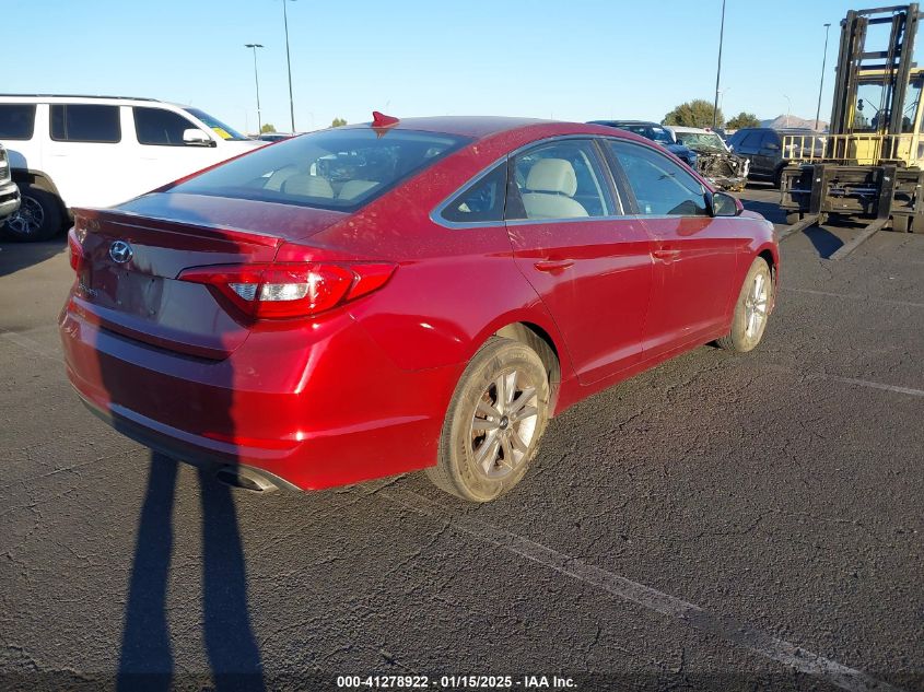 VIN 5NPE24AF6FH123033 2015 Hyundai Sonata, SE no.4