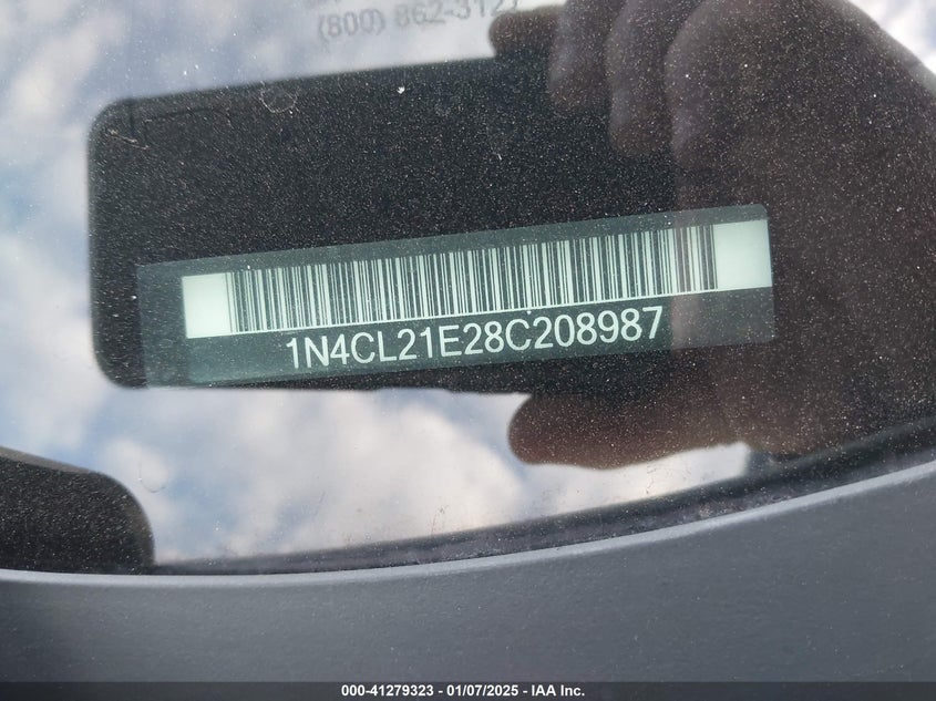 2008 NISSAN ALTIMA HYBRID VIN: 1N4CL21E28C208987
