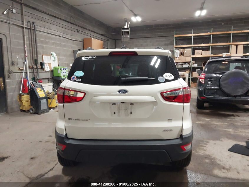 2021 Ford Ecosport Se VIN: MAJ6S3GL0MC406635 Lot: 41280260