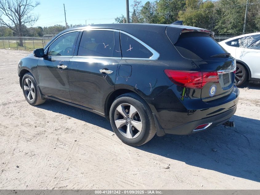 VIN 5FRYD4H22EB037255 2014 ACURA MDX no.3