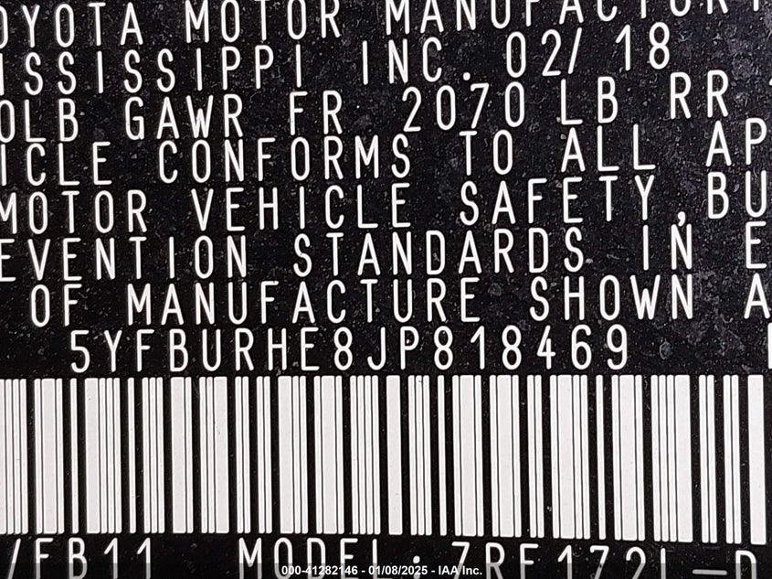 2018 TOYOTA COROLLA LE - 5YFBURHE8JP818469