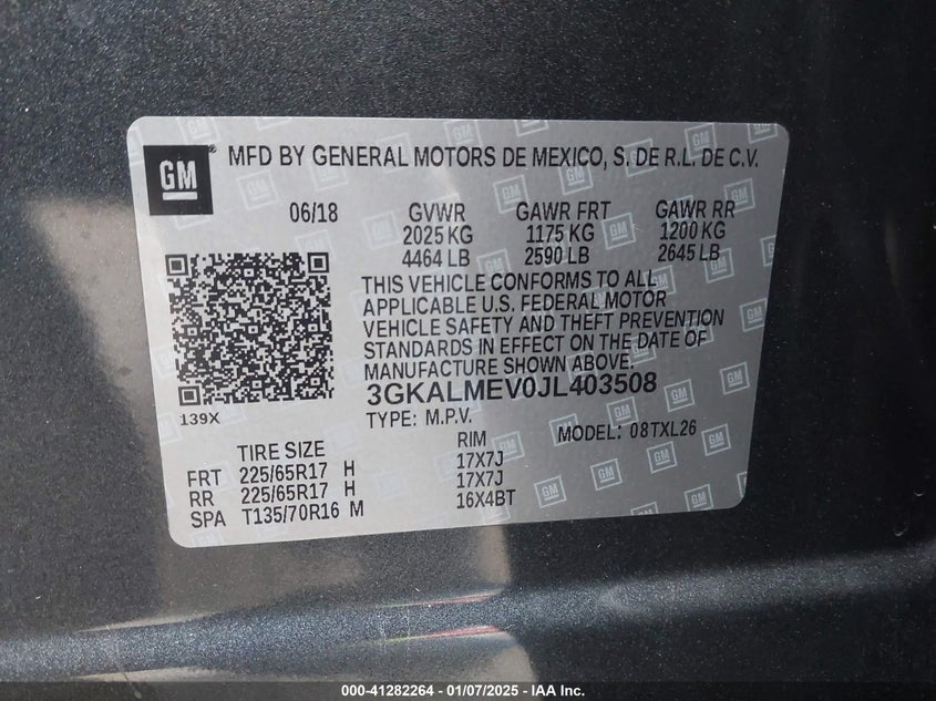 2018 GMC TERRAIN SLE - 3GKALMEV0JL403508