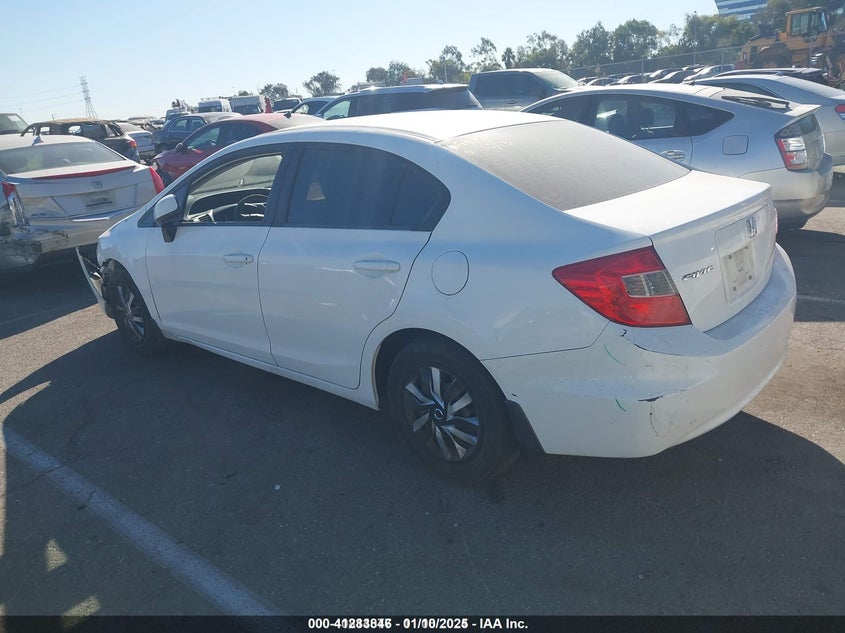 2012 HONDA CIVIC VIN: 19XFB2F56CE392335