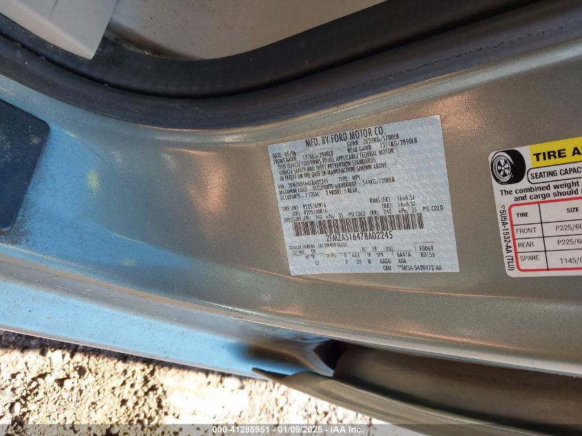 2007 Ford Freestar Se VIN: 2FMZA51647BA02245 Lot: 41285951