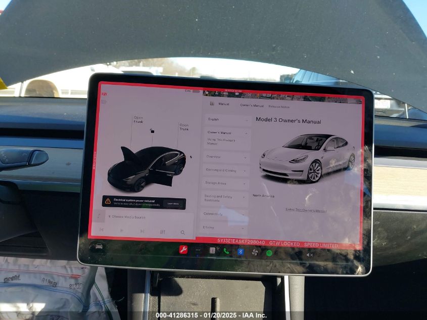 VIN 5YJ3E1EA5KF298040 2019 TESLA MODEL 3 no.18