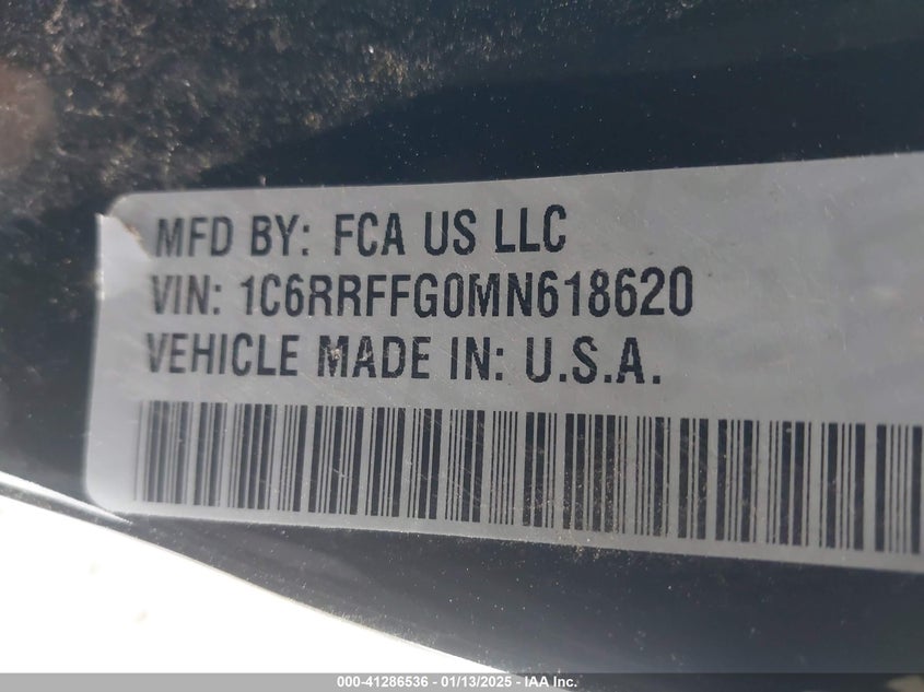 2021 RAM 1500 BIG HORN  4X4 5'7 BOX - 1C6RRFFG0MN618620