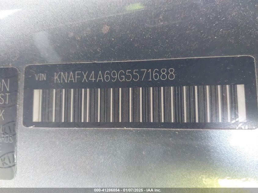 VIN KNAFX4A69G5571688 2016 KIA FORTE no.9