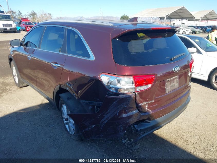 VIN 5XYPG4A55HG306872 2017 KIA Sorento, 3.3L Lx no.3