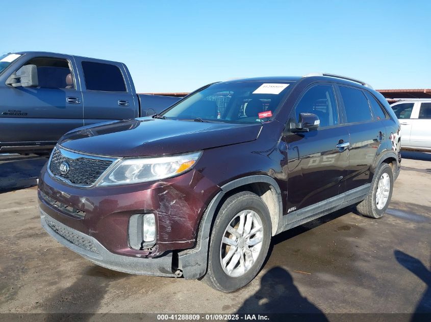 VIN 5XYKTCA69EG440594 2014 KIA Sorento, LX no.2