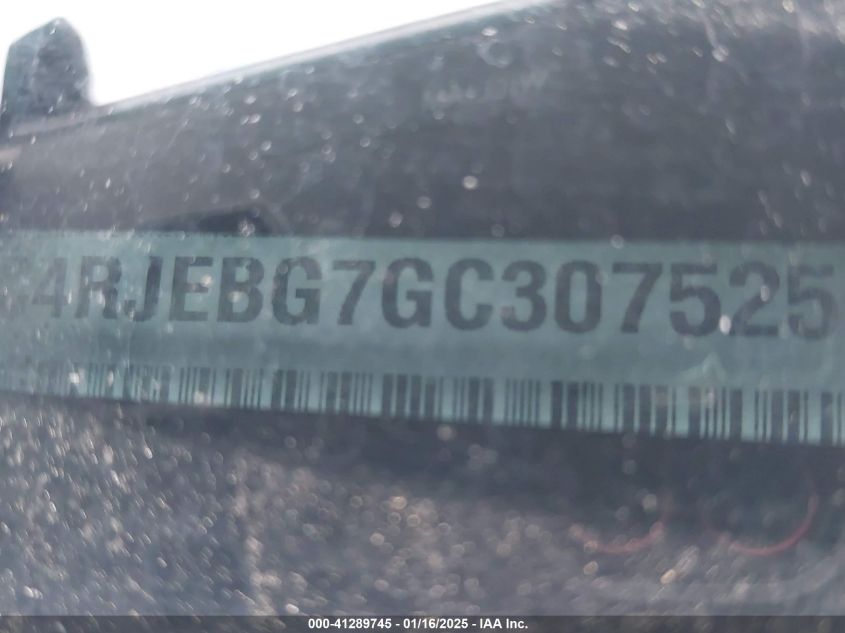 VIN 1C4RJEBG7GC307525 2016 Jeep Grand Cherokee, Lim... no.22