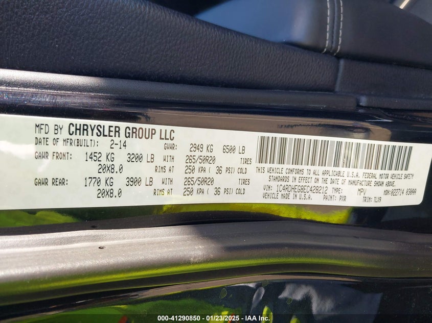 2014 DODGE DURANGO CITADEL - 1C4RDHEG8EC428212