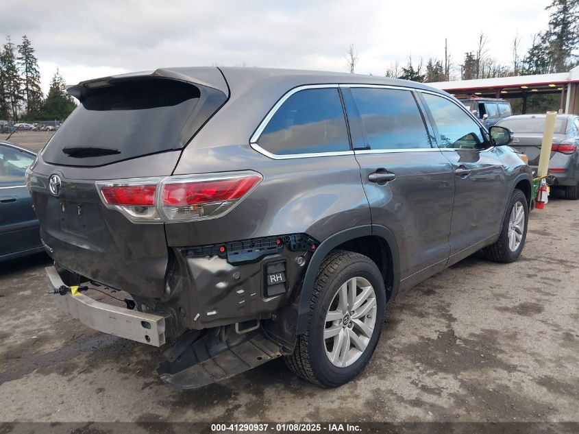 VIN 5TDZARFH6GS021187 2016 Toyota Highlander, LE no.4