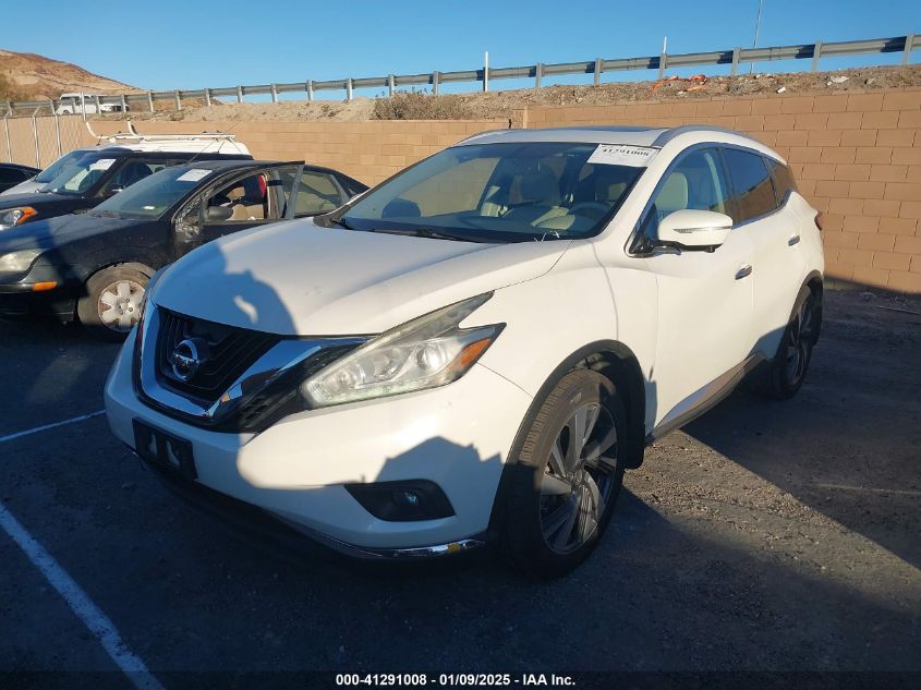 VIN 5N1AZ2MGXFN222288 2015 Nissan Murano, Platinum no.2