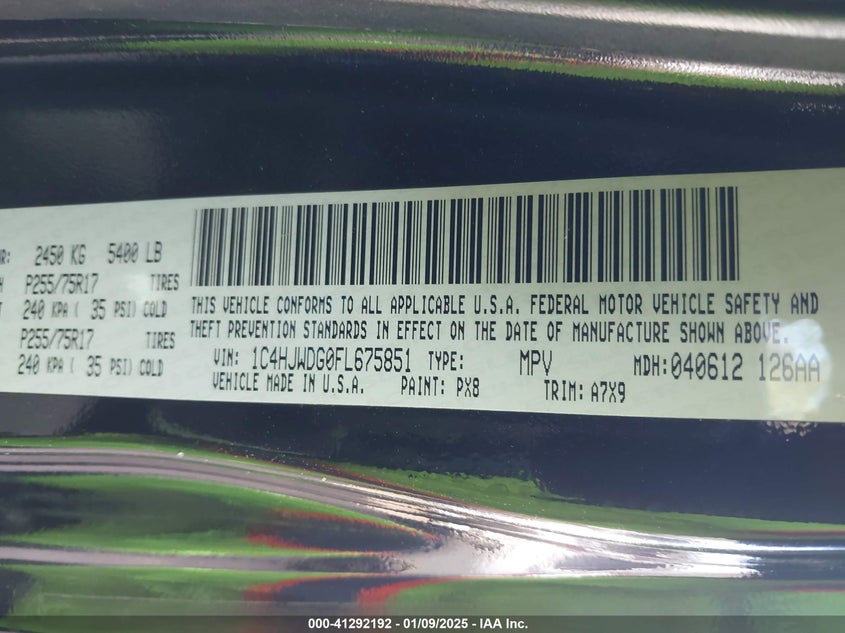 2015 JEEP WRANGLER UNLIMITED SPORT - 1C4HJWDG0FL675851