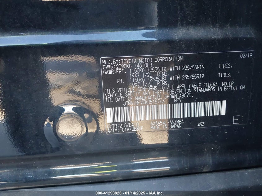 2019 TOYOTA RAV4 XLE PREMIUM - JTMA1RFV0KD515763