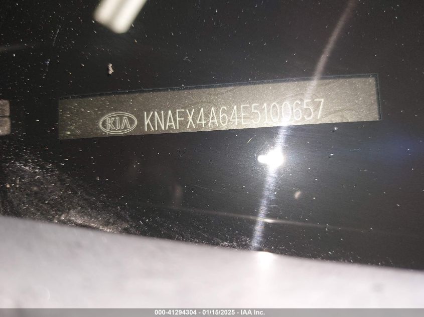 VIN KNAFX4A64E5100657 2014 KIA FORTE no.18