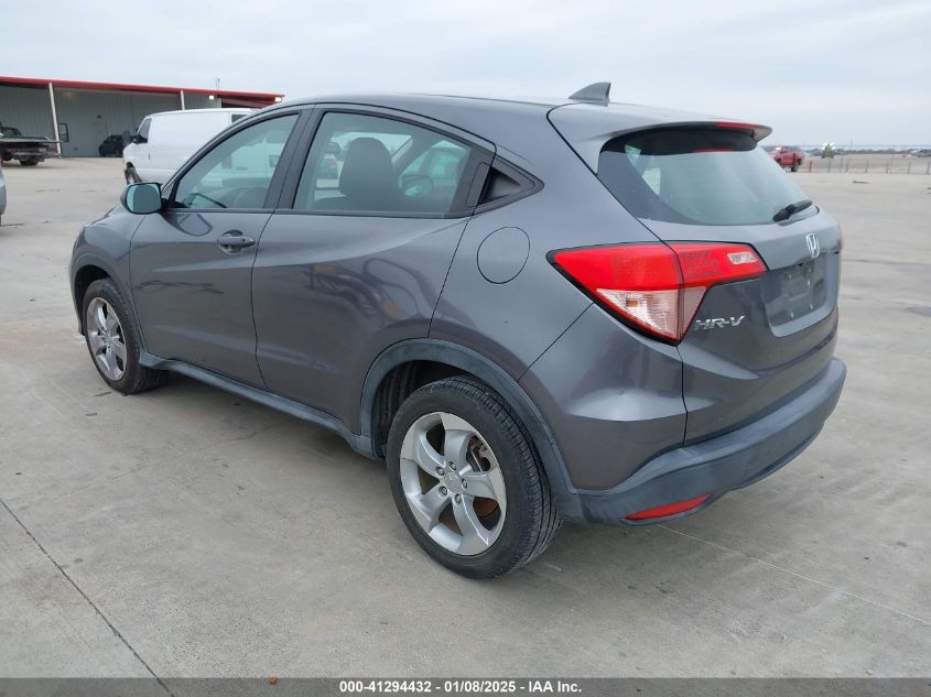 VIN 3CZRU5H3XGM700813 2016 Honda HR-V, LX no.3