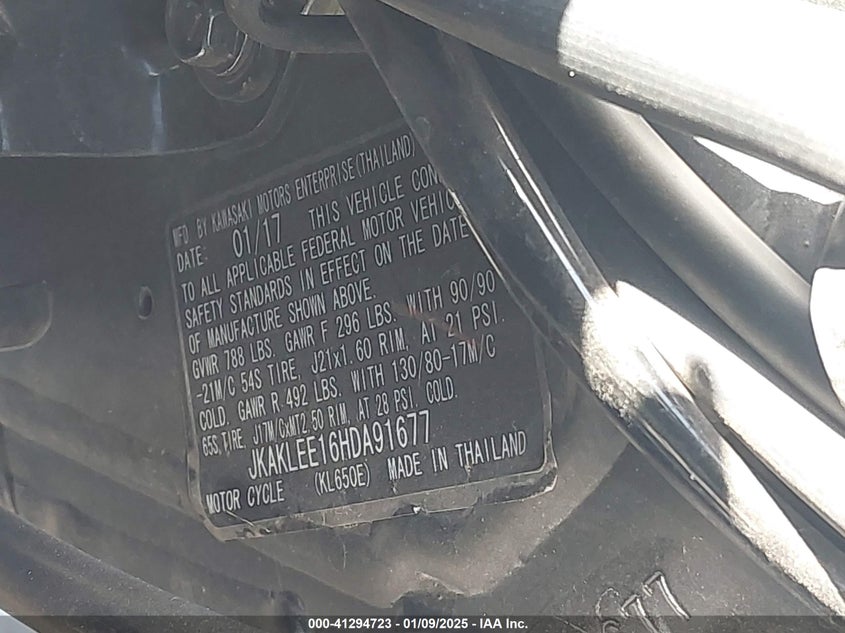 2017 KAWASAKI KL650 E - JKAKLEE16HDA91677