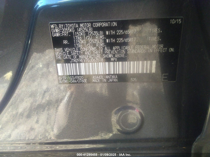 2016 TOYOTA RAV4 LE - JTMZFREV7GJ063518