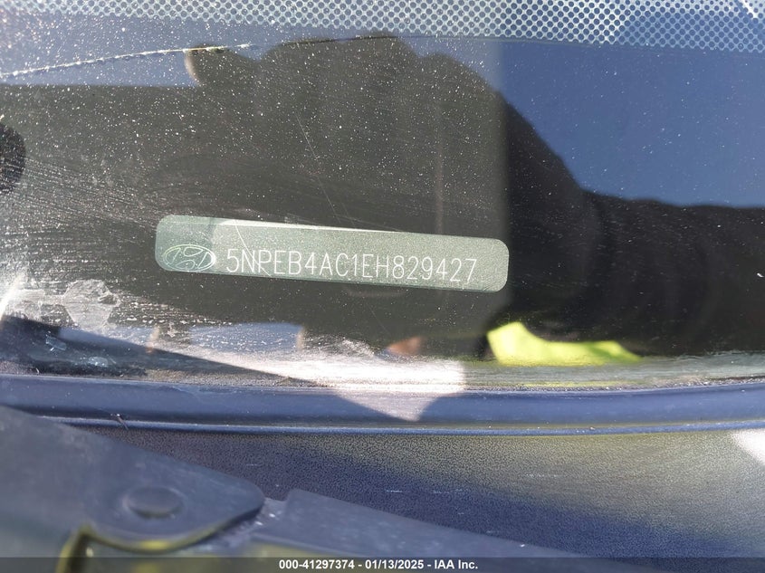 2014 HYUNDAI SONATA VIN: 5NPEB4AC1EH829427