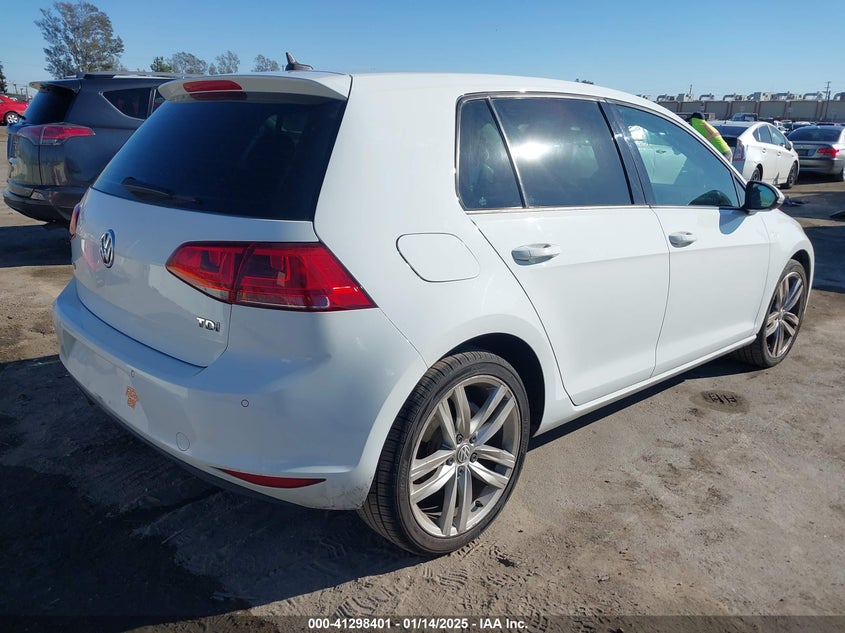 2015 VOLKSWAGEN GOLF TDI SEL 4-DOOR - 3VW2A7AU8FM073328