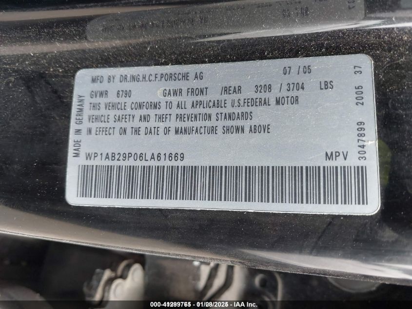 2006 Porsche Cayenne S/S Titanium Edition VIN: WP1AB29P06LA61669 Lot: 41299765